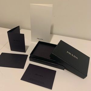 Prada Box, receipt holder, cerfificate envelope